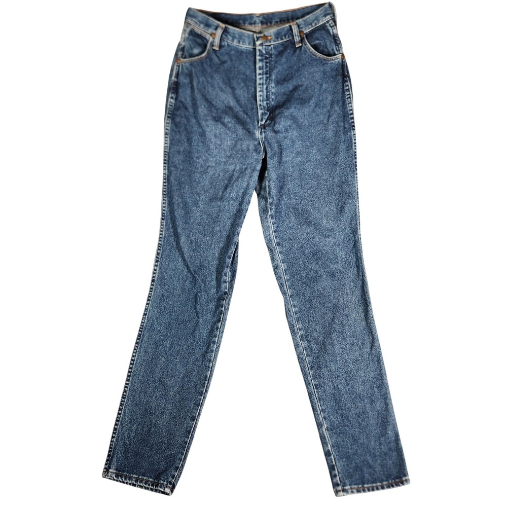 Vintage Jeans Wrangler Women's 13/14X34 Blue High Waisted‎ Denim 22MWSCR